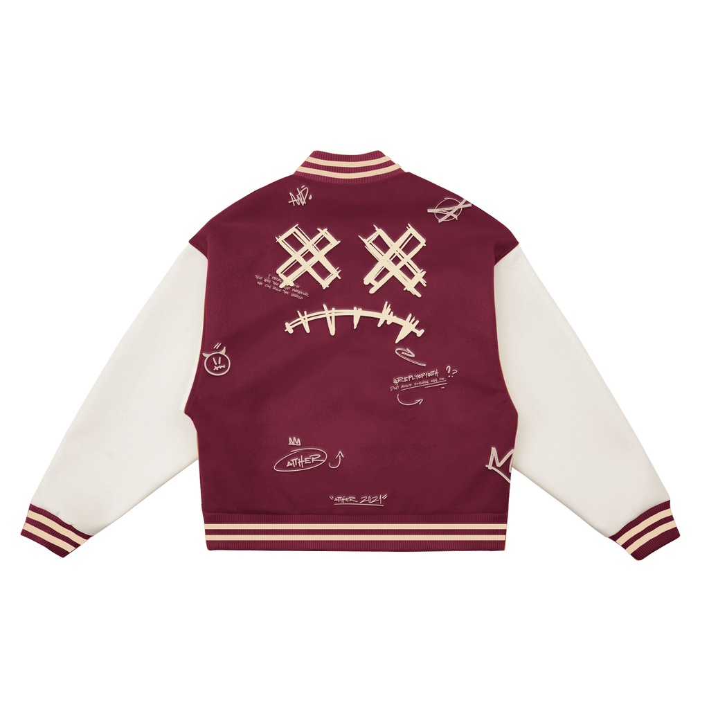 AITHER STUDIO Áo khoác Varsity Jacket Venom Unisex form rộng
