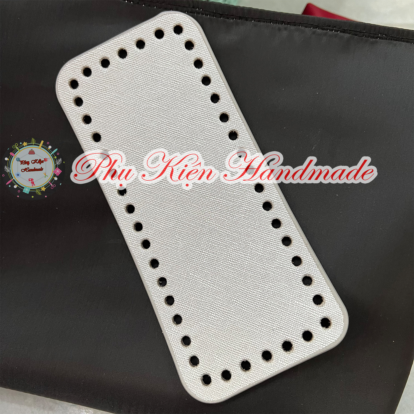 Đế da PU 8x18cm làm đồ handmade(82k/cái)