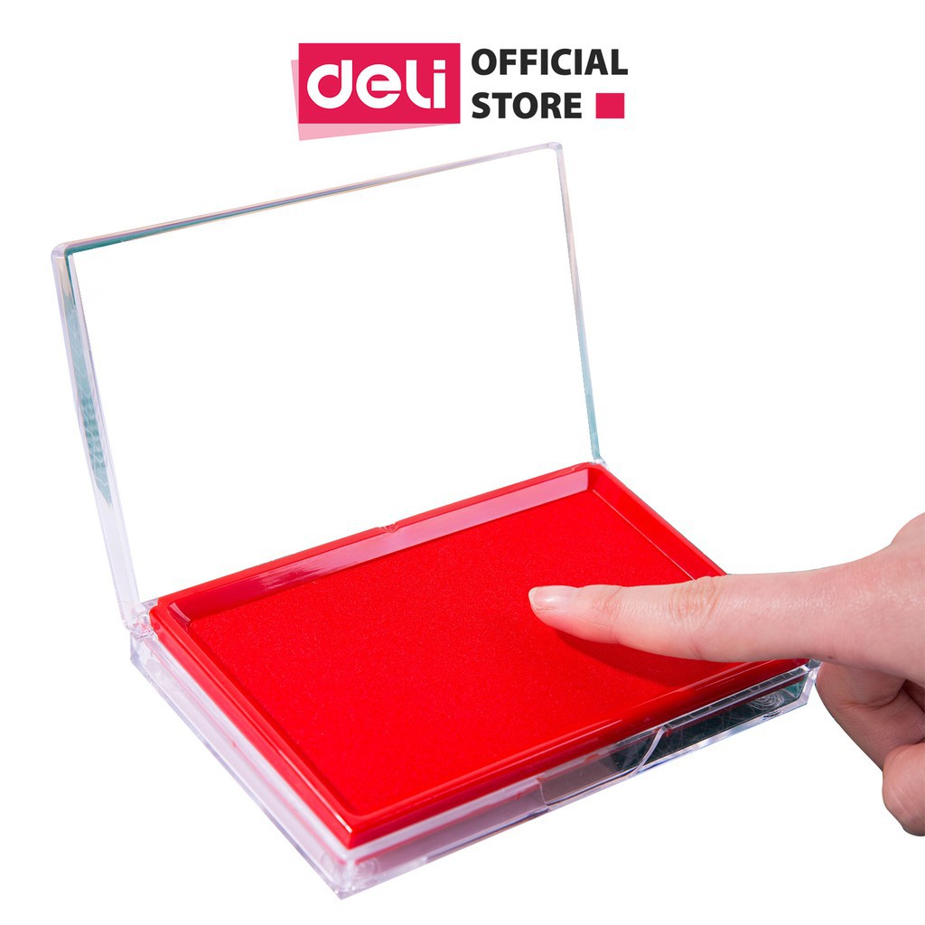 [HCM]Khay mực dấu Deli 138x88x26 mm Đỏ - E9864