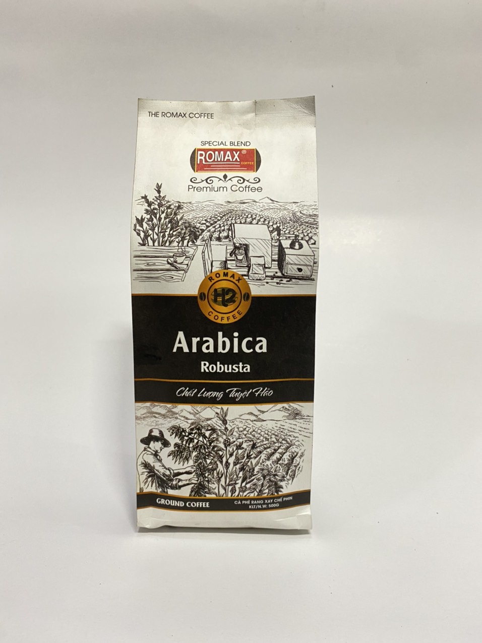 Cà phê rang xay ROMAX H2 Arabica Robusta 500gr - Romax Coffee