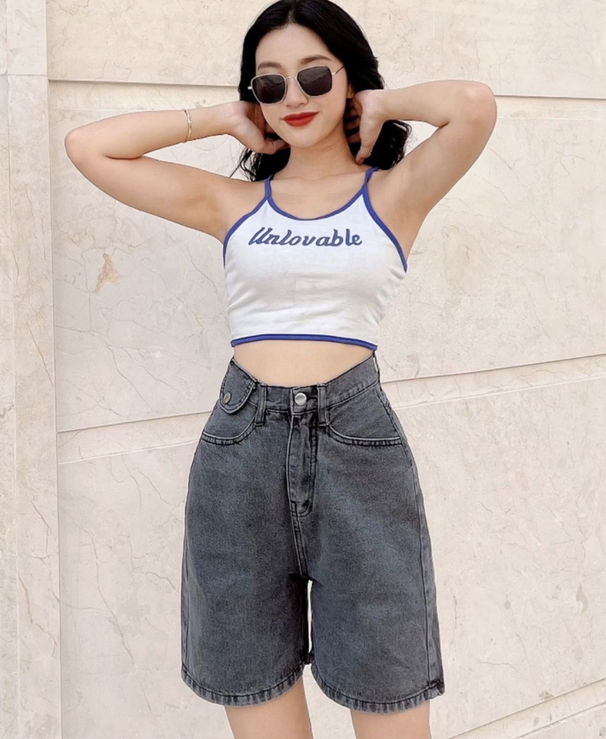 QUẦN JEANS NGỐ LỬNG NỮ LƯNG CAO PHỐI TÚI NẮP XÁM NHẠT FORM RỘNG LAI CUỐN VẢI MỀM MỊN CHUẨN FORM HOT HIT SIÊU XỊN SÒ CAO CẤP UTI