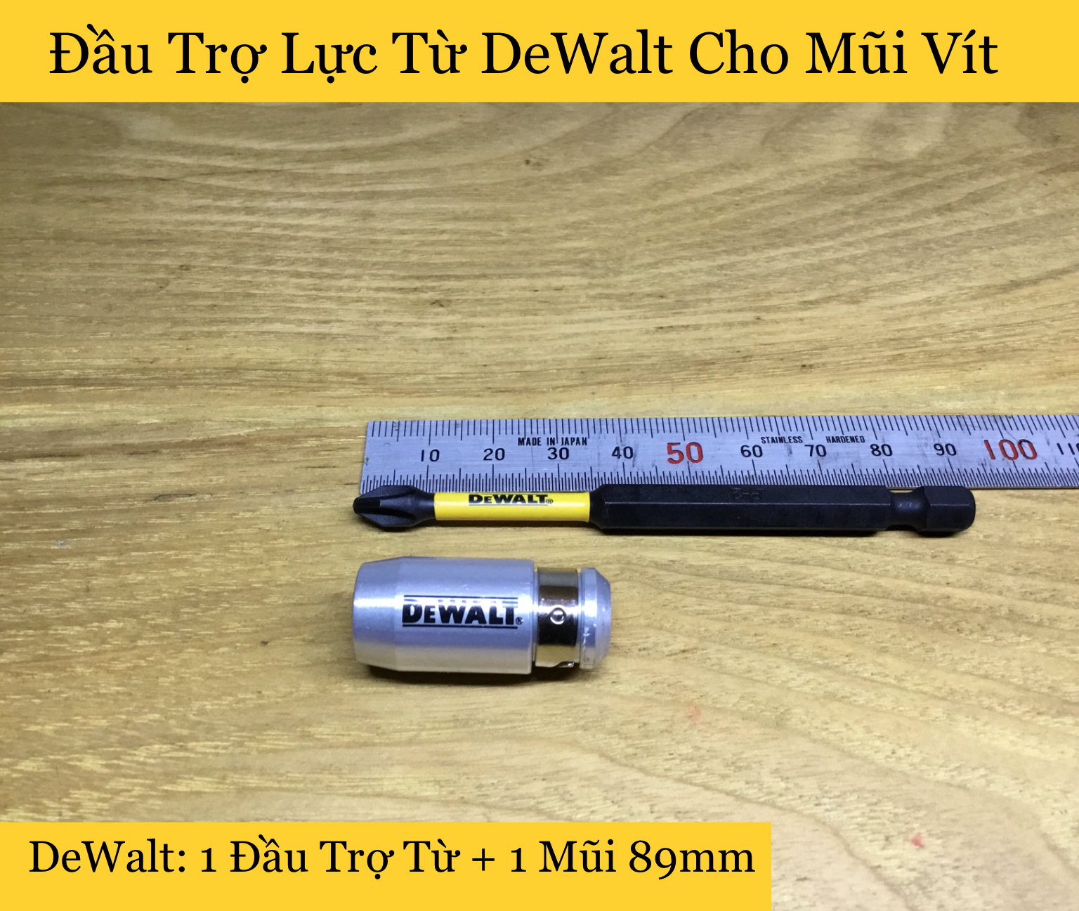 Mũi vít dewalt hàng nhập mỹ ph2-89mm. có từ