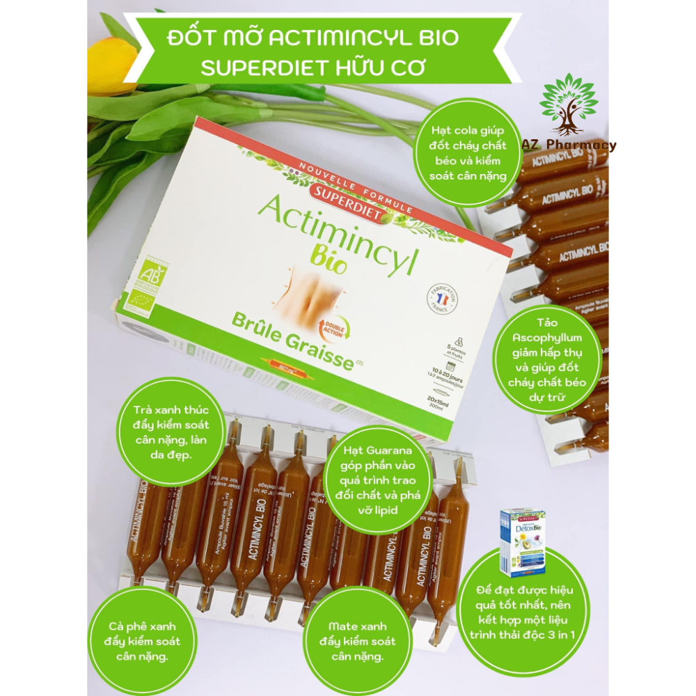 GIẢM CÂN SUPERDIET ACTIMINCYL BIO PHÁP, 20 ỐNG