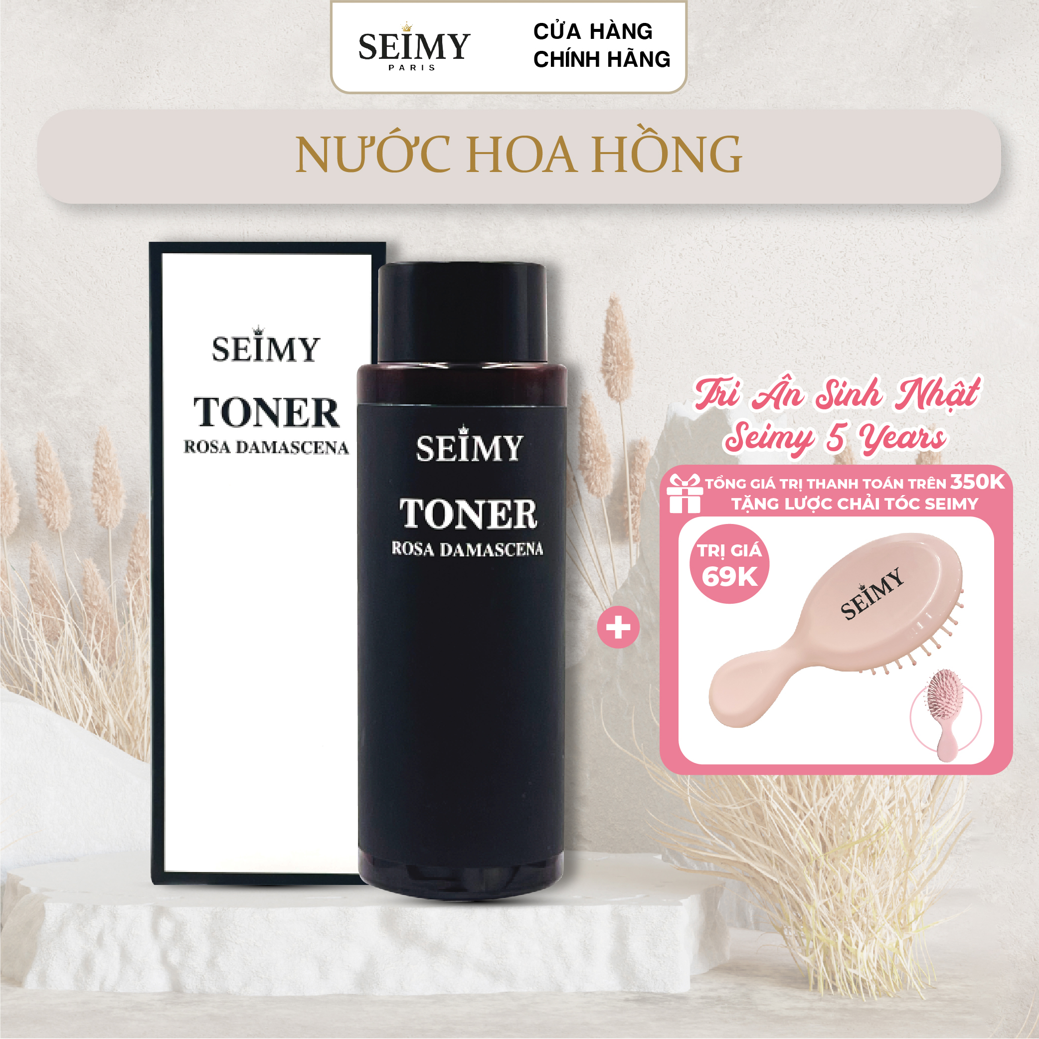 Nước hoa hồng toner SEIMY - Toner Rosa Damascena