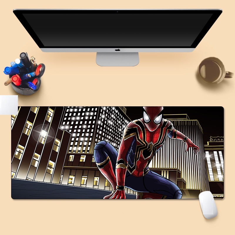 Lót chuột-pad chuột hình Spider man kích thước 80x30cm độ dày 3mm