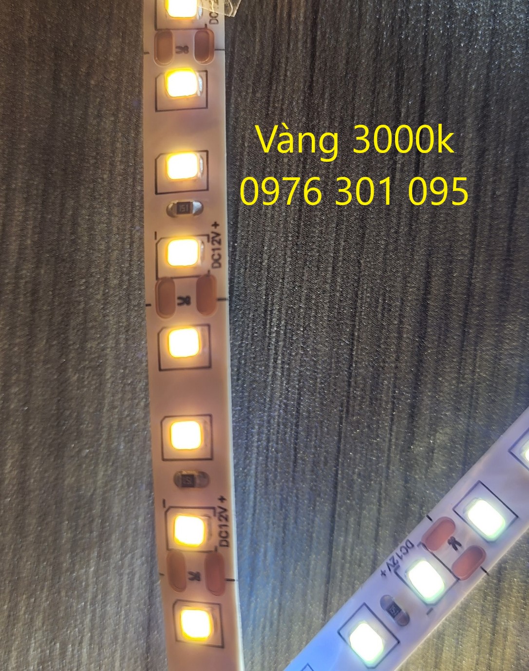 Dây đèn led dán tường - tủ - gương samsung korea chip 2835, 120led/met siêu sáng 12v