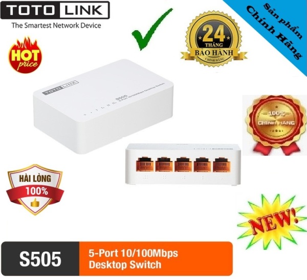 Cổng Chia Mạng Totolink Switch 5 Port 10/100Mbps S505