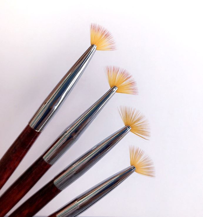 [HCM]Cọ quạt vẽ móng nail - cọ rắc nhũ trang trí móng