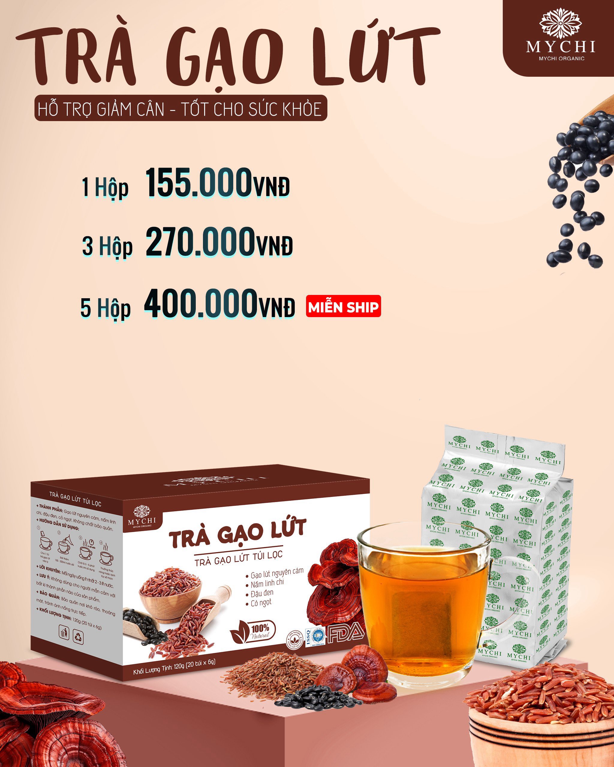TRÀ GẠO LỨT (Chính Hãng)