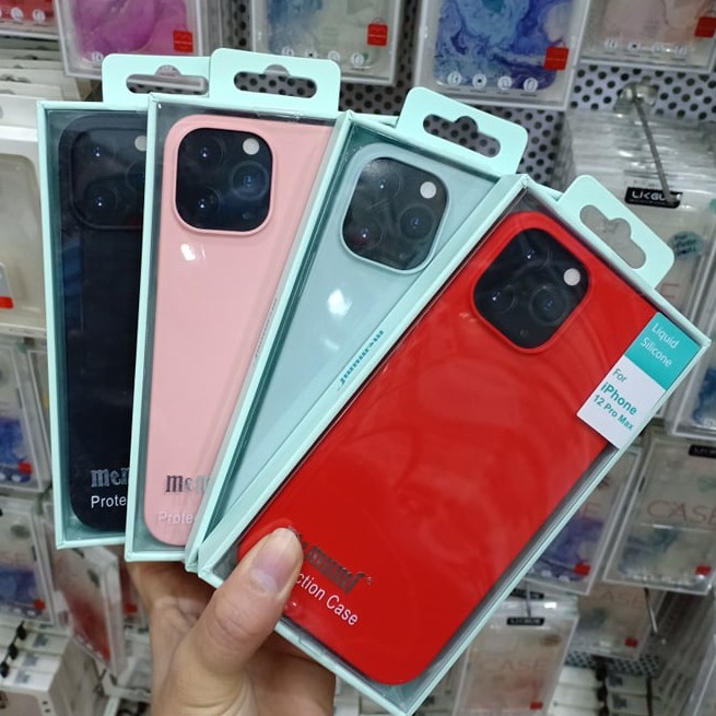 Ốp lưng Silicon chống bẩn Memumi trơn iPhone 12/ 12 Pro Max Chính hãng nhiều màu