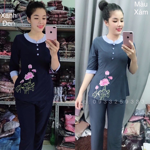 Đồ Lam Đi Chùa Thun Phối