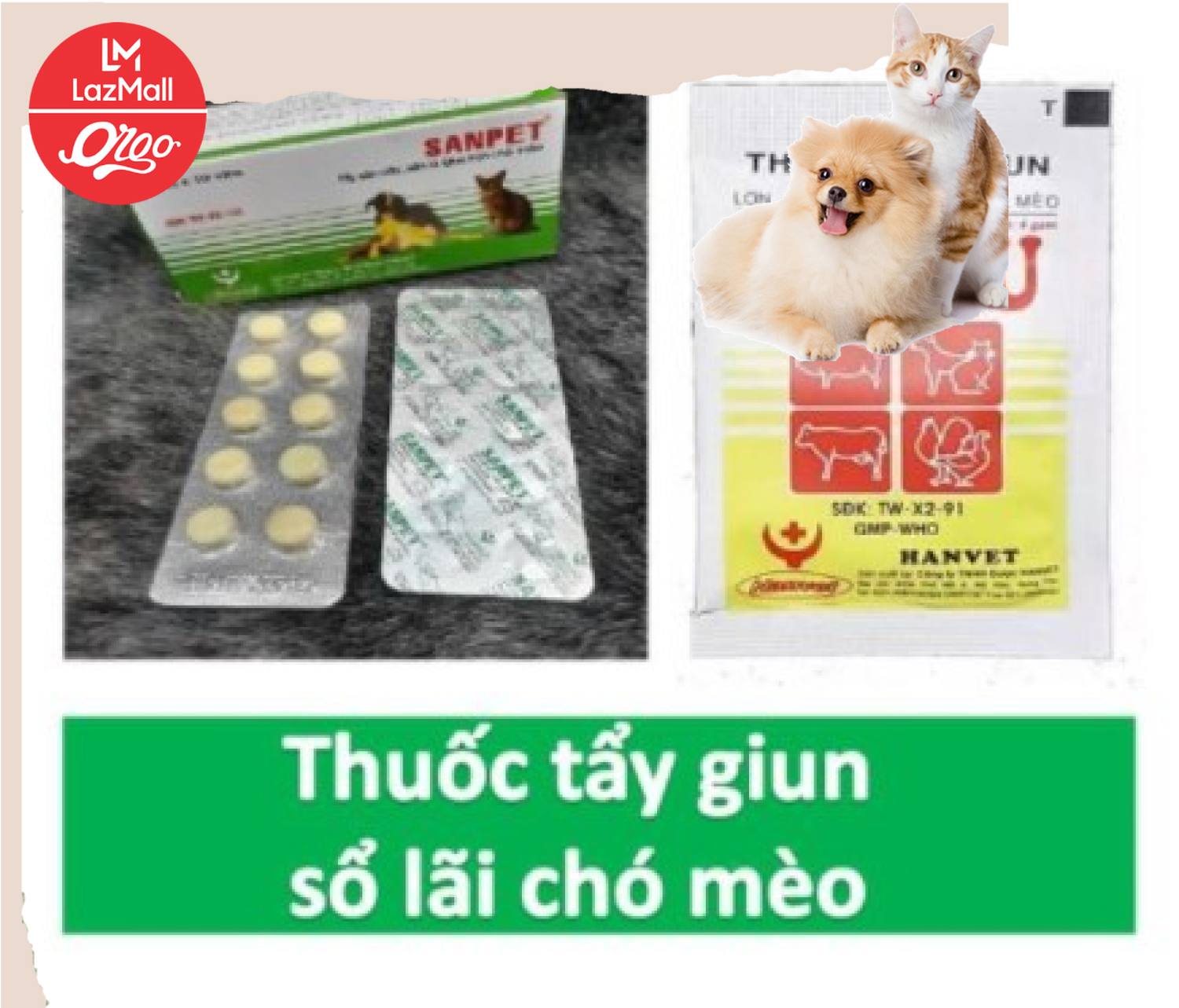 Orgo - Tẩy Giun Sán Chó Mèo Tayzu và Sanpet Hanvet