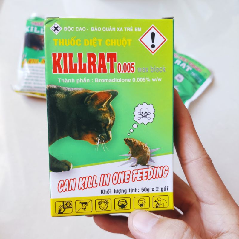 Bán lẻ 1 gói thuốc diệt chuột bả chuột KILLRAT
