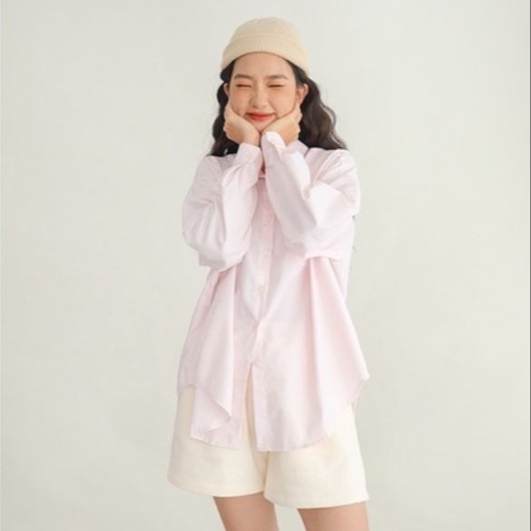 Áo sơ mi vải thô thêu chữ Fromyouth - Basic Shirt