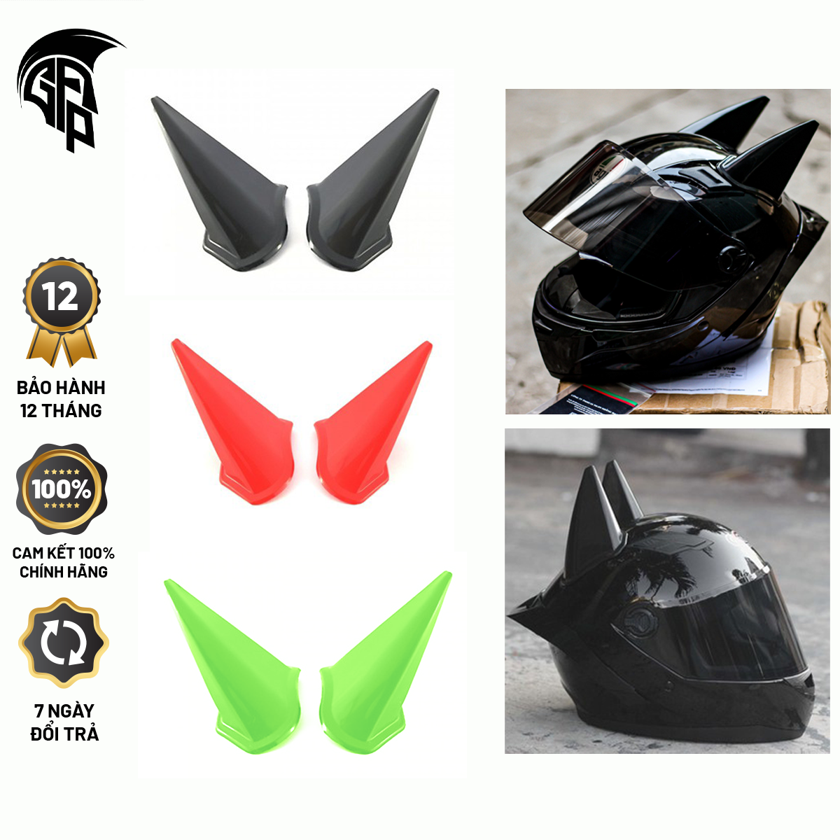 Sừng Gắn FULLFACE - Sừng BATMAN