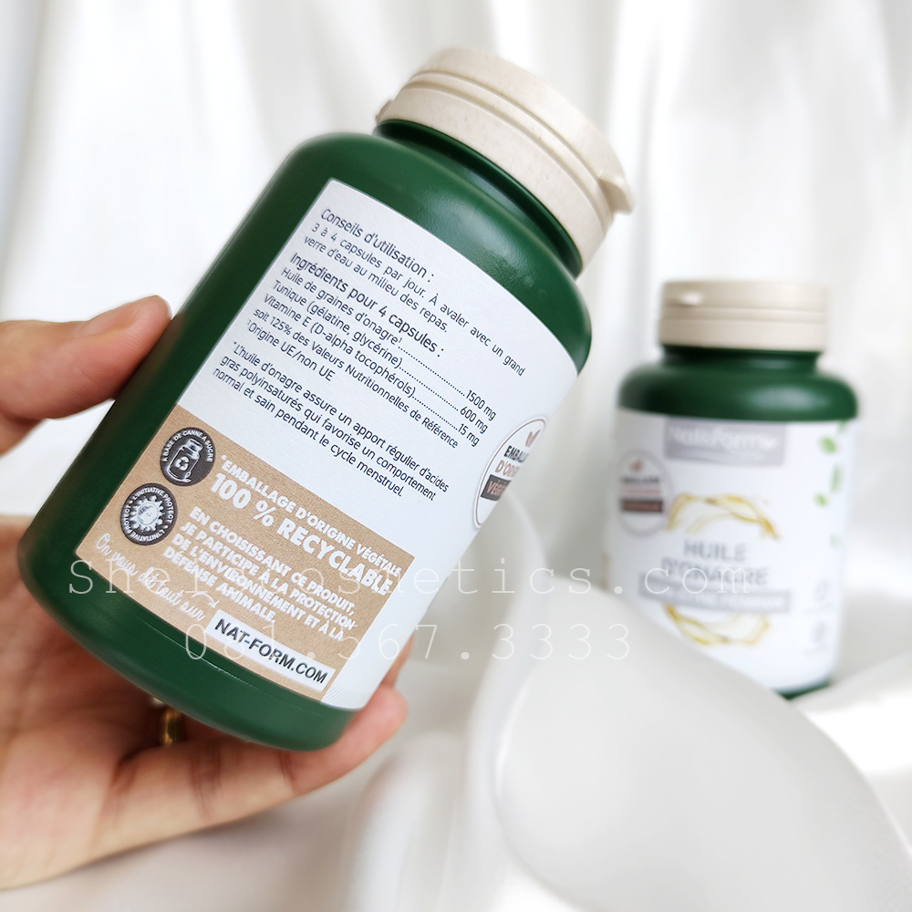 Tinh dầu hoa anh thảo hữu cơ Nat&Form từ Pháp
