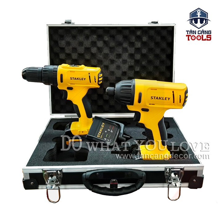 [Trả góp 0%] Combo Máy Khoan Máy Bắt Vít Dùng Pin Stanley 12V SCHI121S2FK