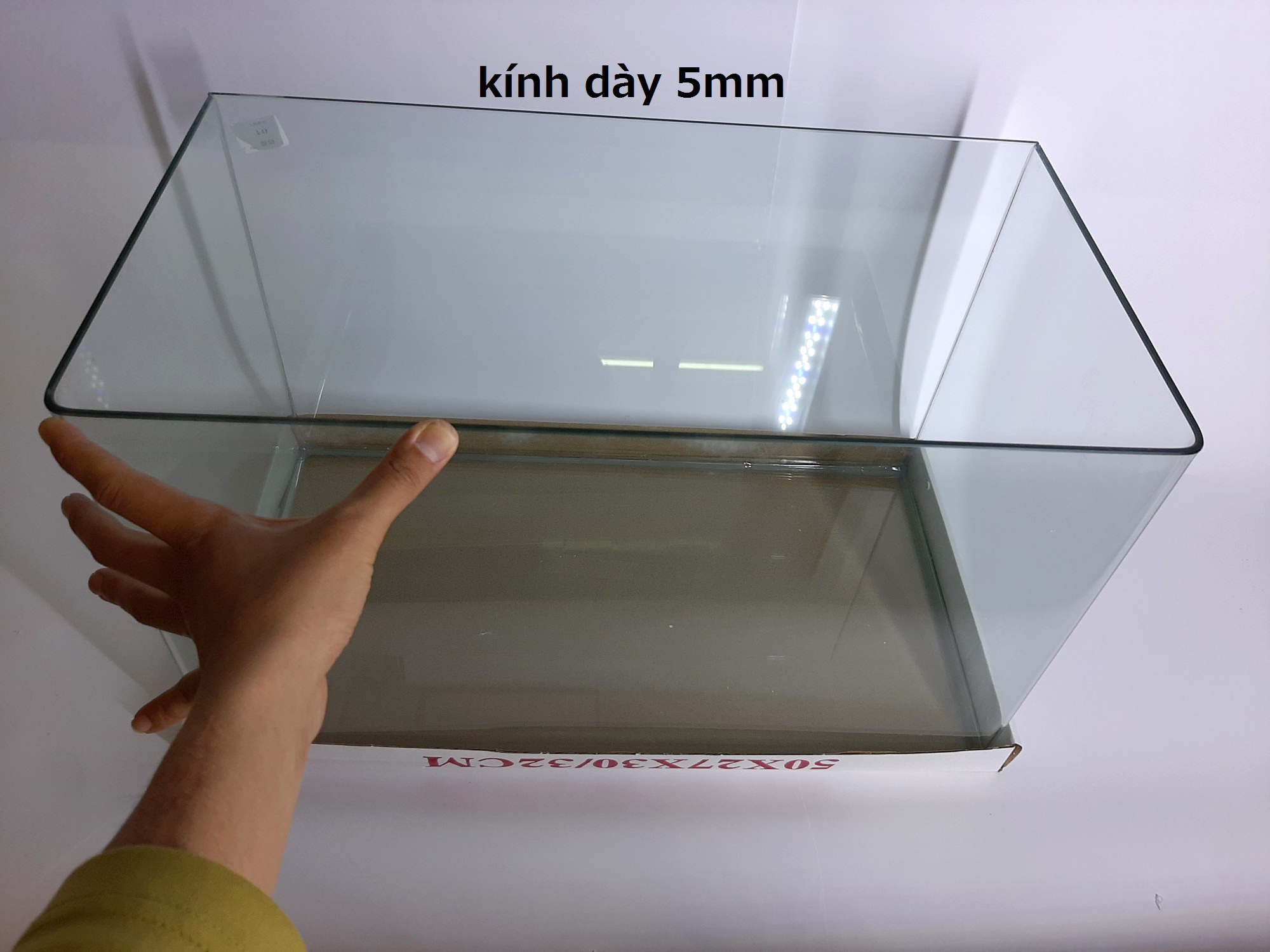 Bể cá đúc 50x27x30 cm mini để bàn
