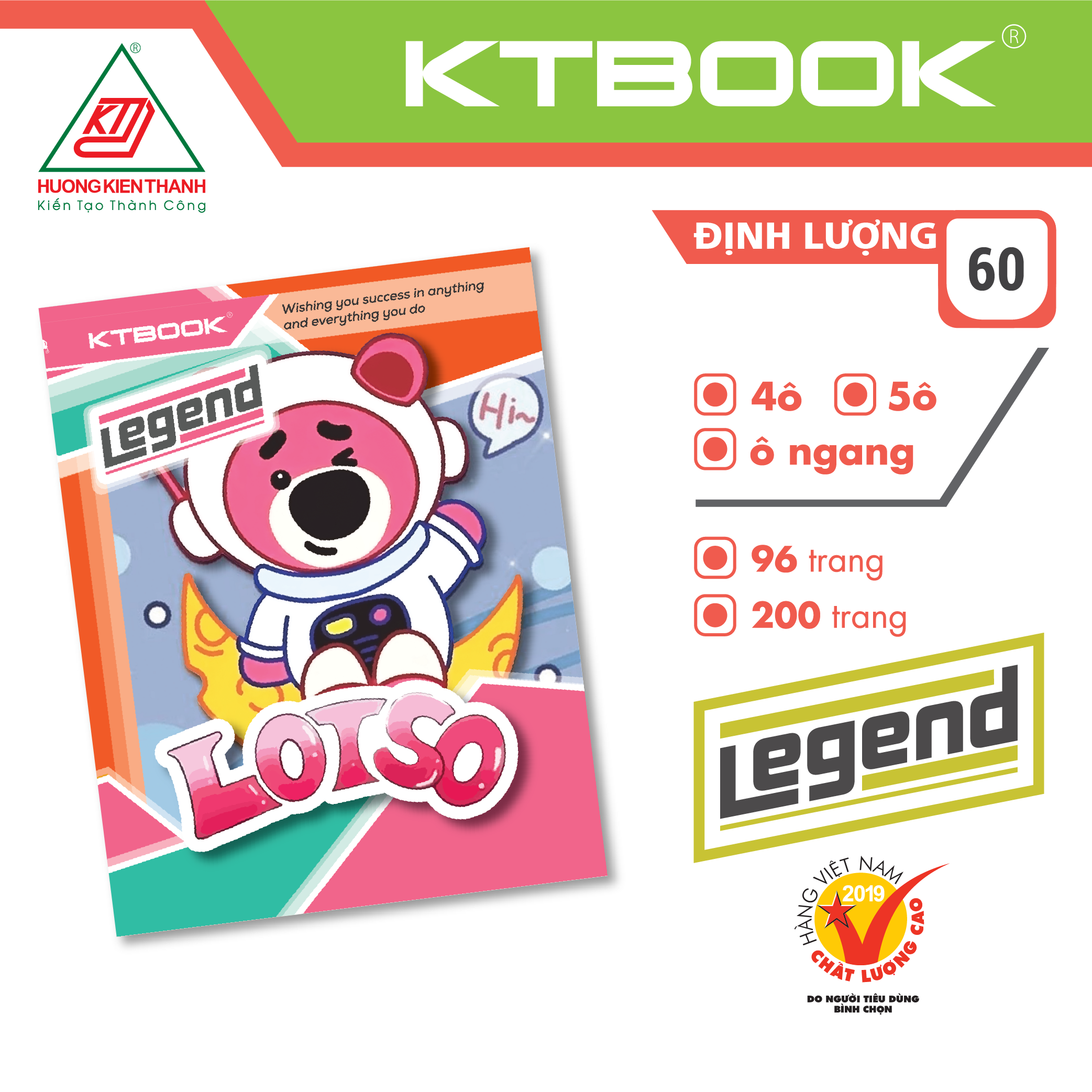 Combo 10 cuốn Tập học sinh Legend 96 trang (10 cuốn/gói)