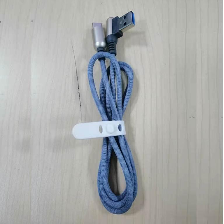 Cáp sạc TypeC  dây vải chân USB vuông góc 90 độ
