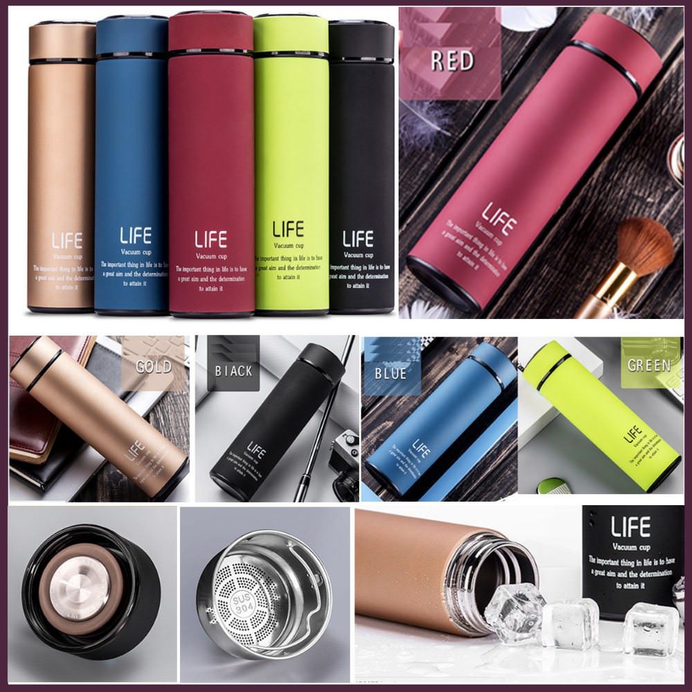 [FREESHIP❤️] BÌNH GIỮ NHIỆT RUỘT INOX 500ML