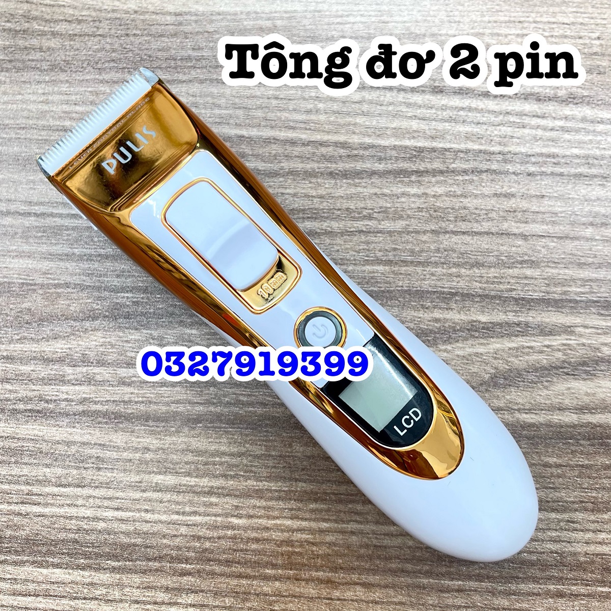 Pulis Hair Trimmer Rfcd-7800 Professional Titanium Ceramic Lcd Screen 2 Batteries 1400Mah for Women Professional Hair Trimmer
