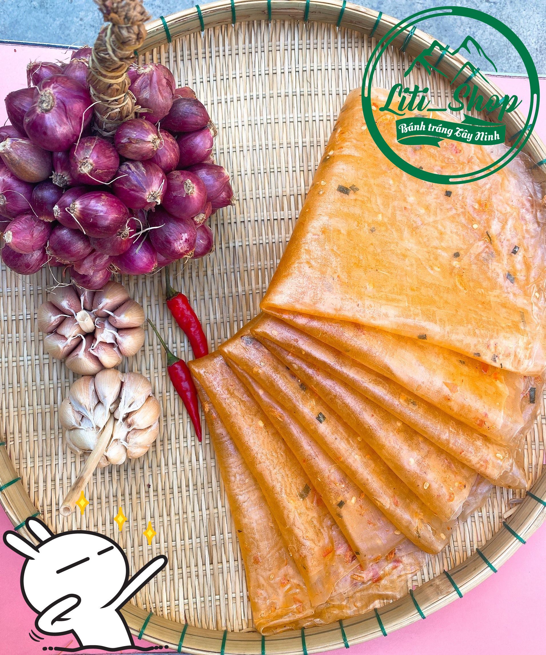 Bánh tráng Dẻo tôm tây ninh 500Gr