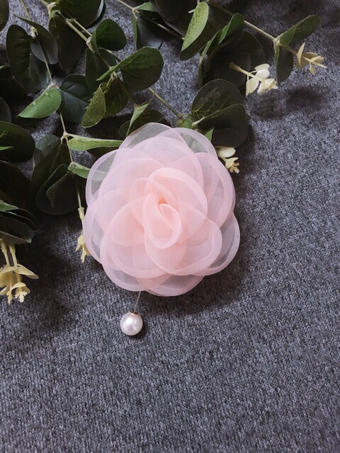 Hoa Cài Áo , Hoa Hồng Cài Áo [HANN HANDMADE - Hoa cài áo, phụ kiện thời trang sỉ]