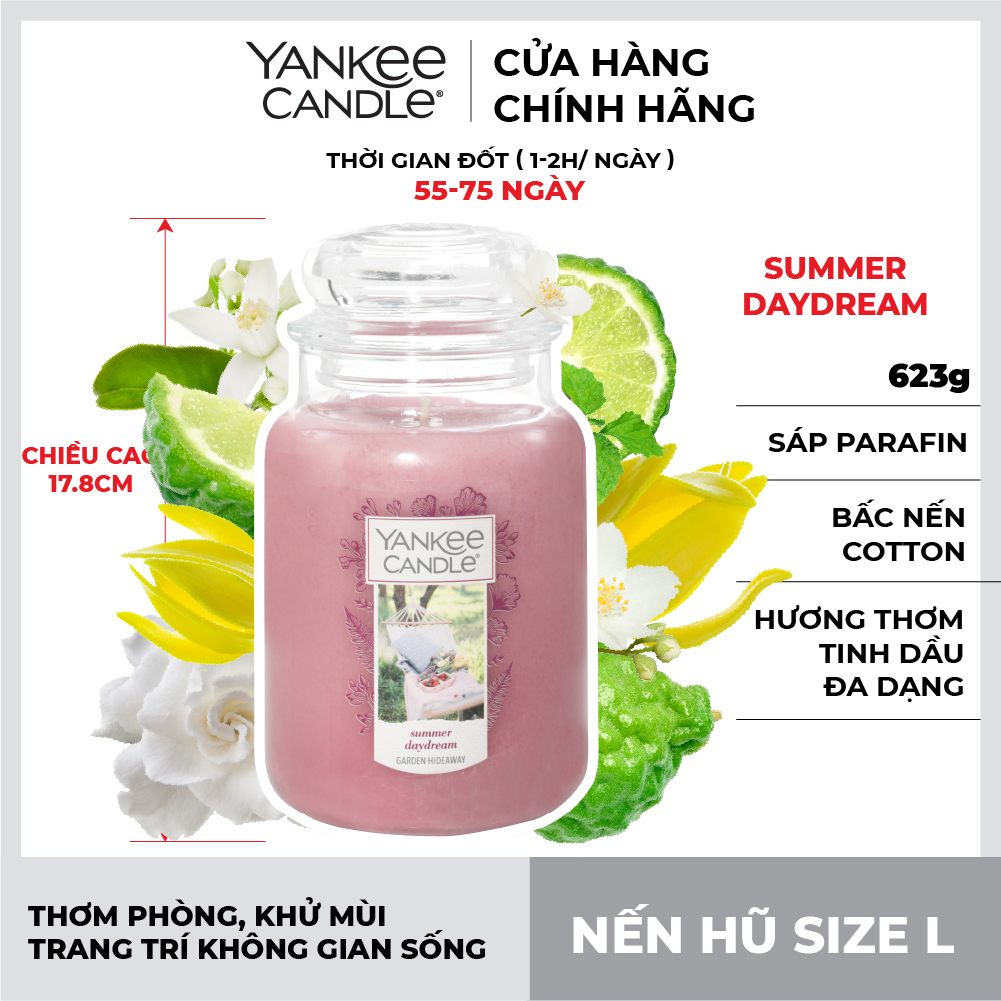 Nến hũ Yankee Candle size L - Summer Daydream