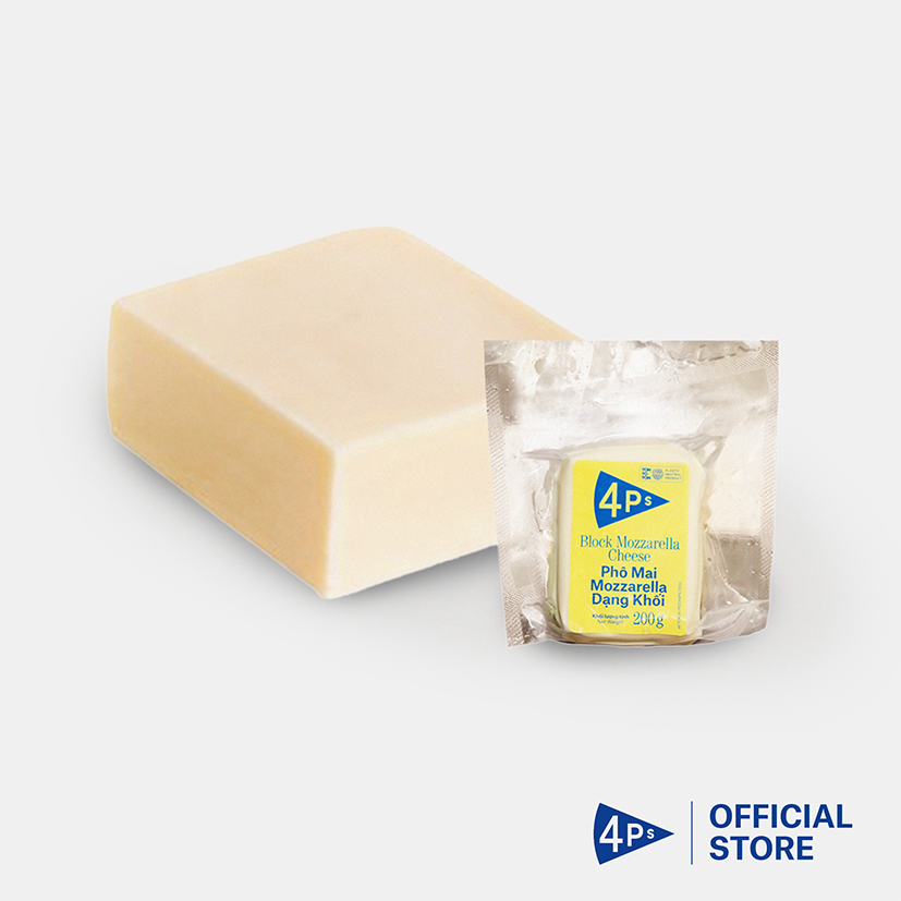 [Giao HCM] 4P's Phô mai Mozzarella khối 200G
