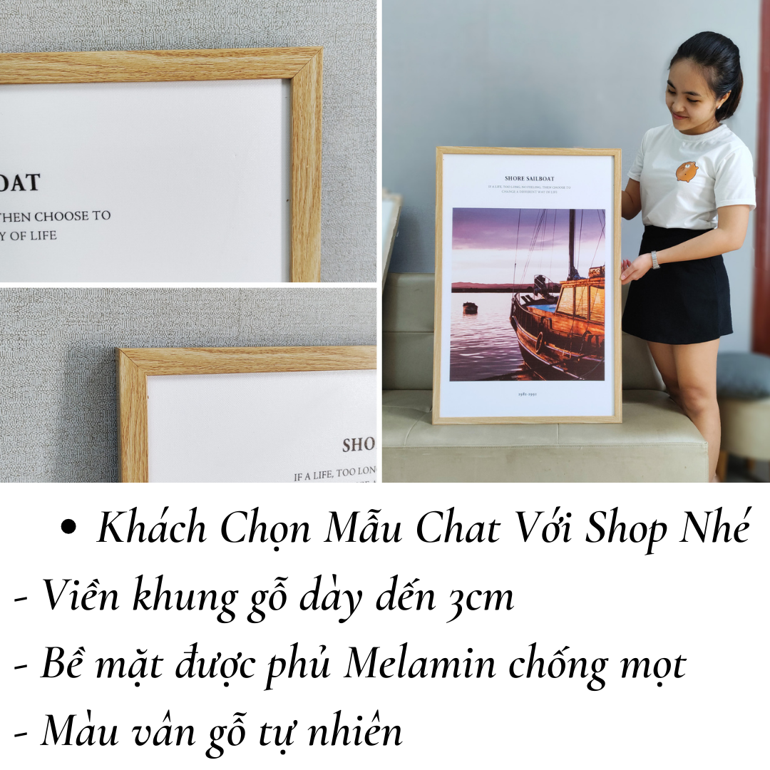 LaLaShop Bộ 3 Bức tranh Canvas treo tường tranh nghệ thuật tranh lá xanh phong cảnh thiên nhiên CÓ KHUNG trang trí tường phòng ngủ, decor phòng khách