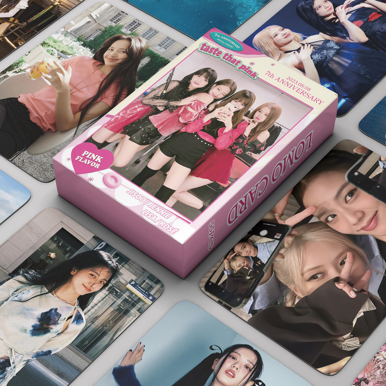 Set 55 lomo card Blackpink kỷ niệm 7 năm debut