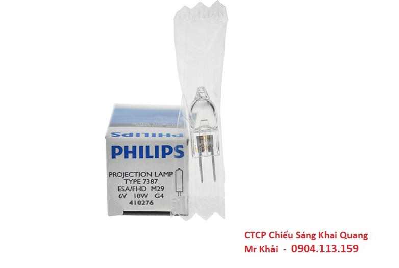 Bóng đèn halogen philips type 7387 6v 10w g4 philips