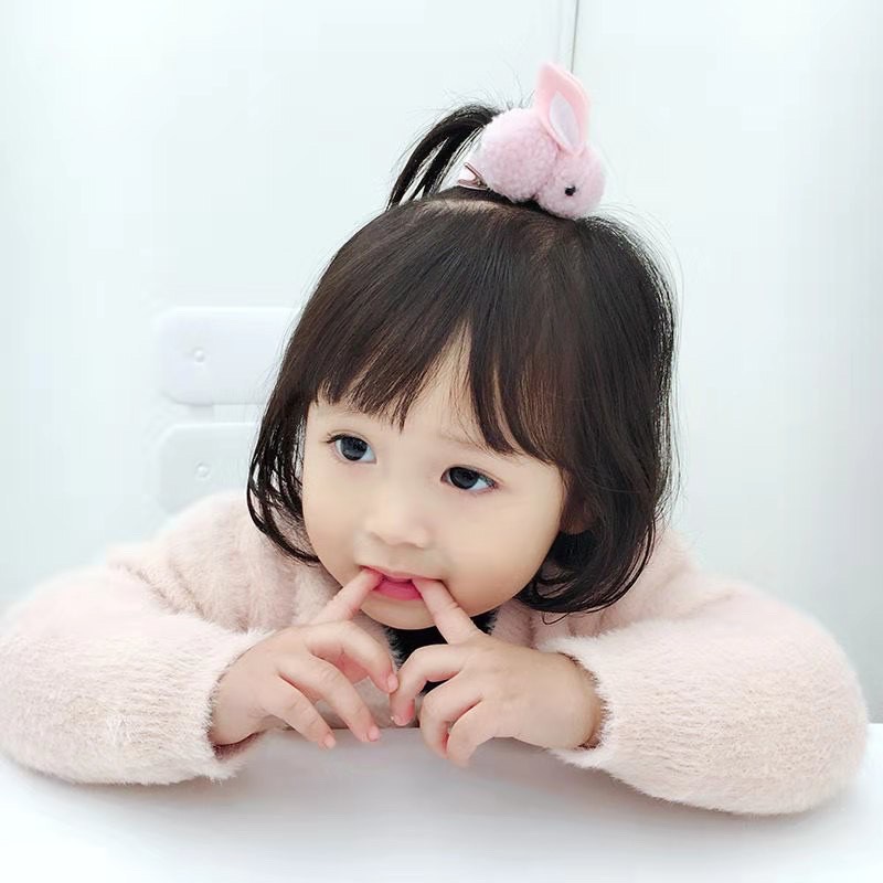 Kẹp tóc gắn thỏ bông dễ thương cho bé
