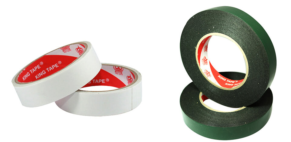 Băng Dính Giấy Hai Mặt Lõi Giấy ( 1cm/1,5cm xốp xanh/ 2cm /5 cm.)