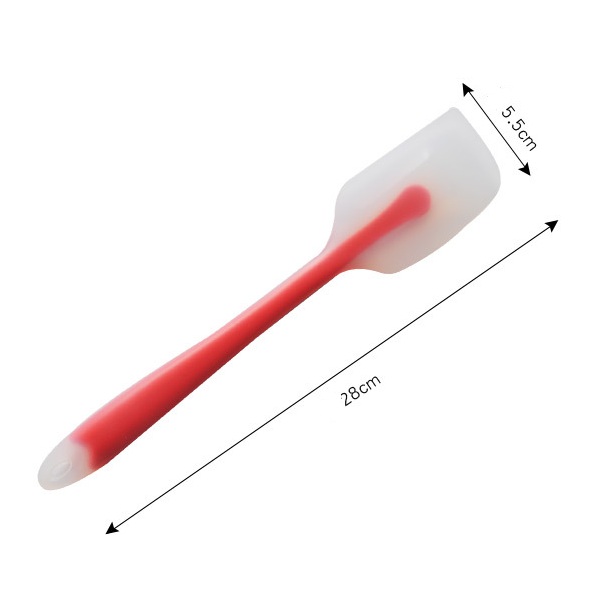 Cây vét bột spatula silicon đúc 28cm (phới silicon) dùng trộn bột, xúc bột, vét bột