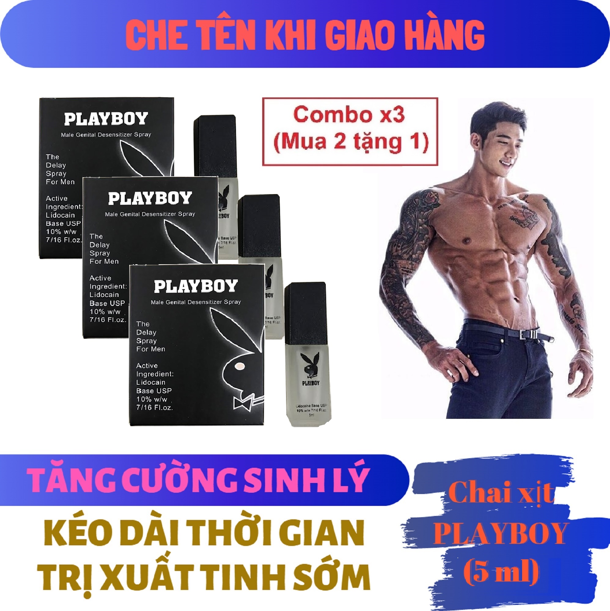 Chai xịt playboy usa cao cấp nam - hàng chính hãng