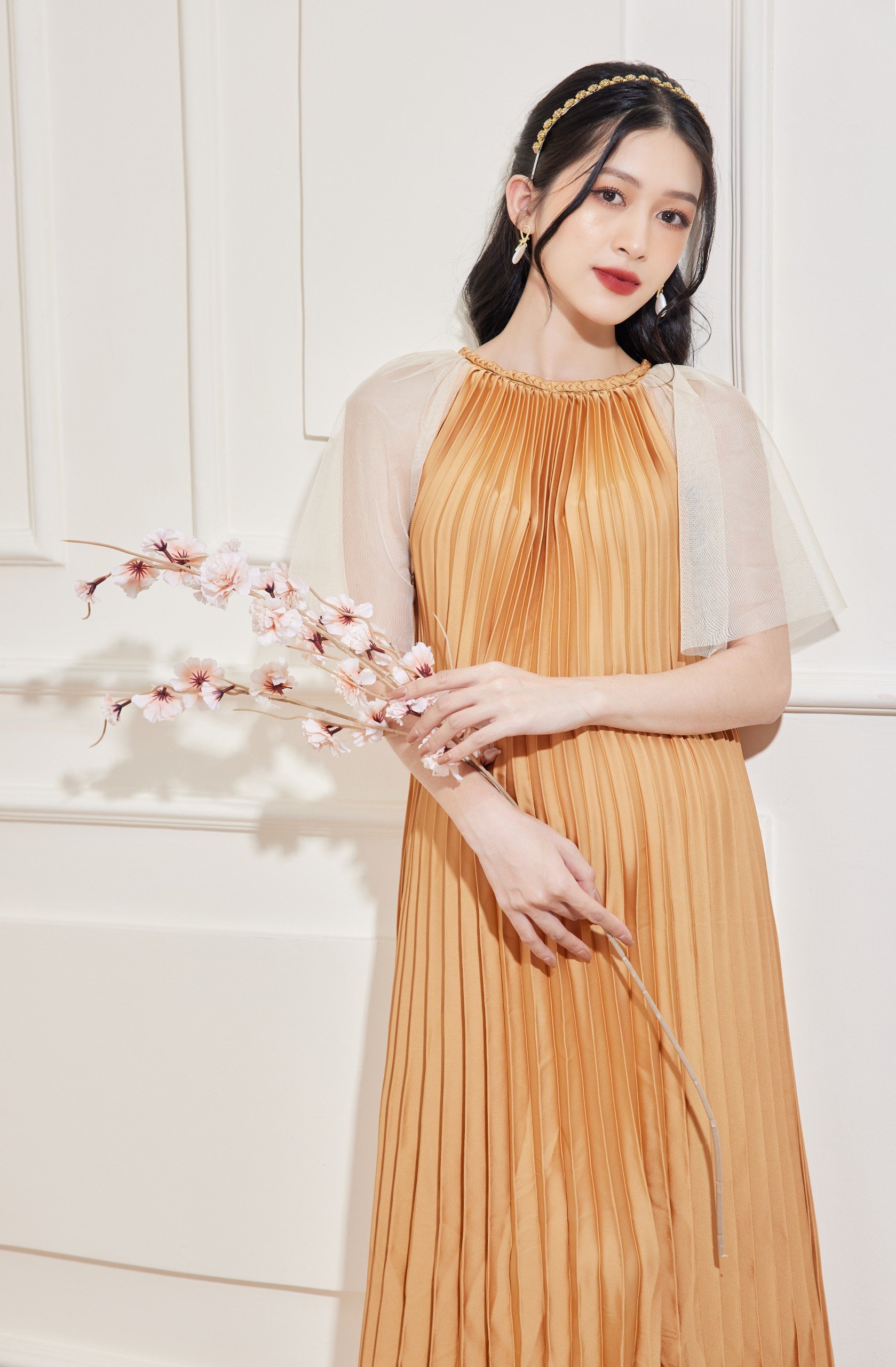 Đầm Bầu SACHIMOM - Váy Bầu Lụa Dập Li AUDREY DRESS