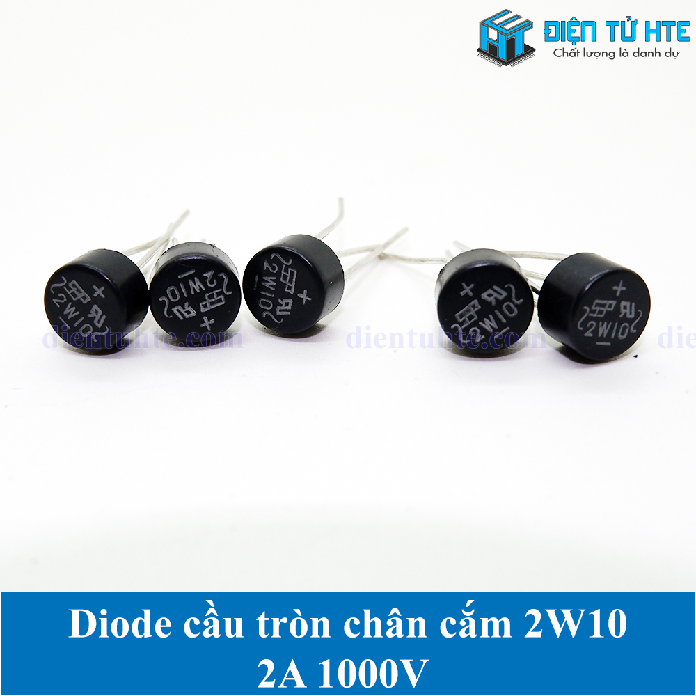 Bộ 5 diode cầu 2a 1000v tròn chân cắm 2w10 sep