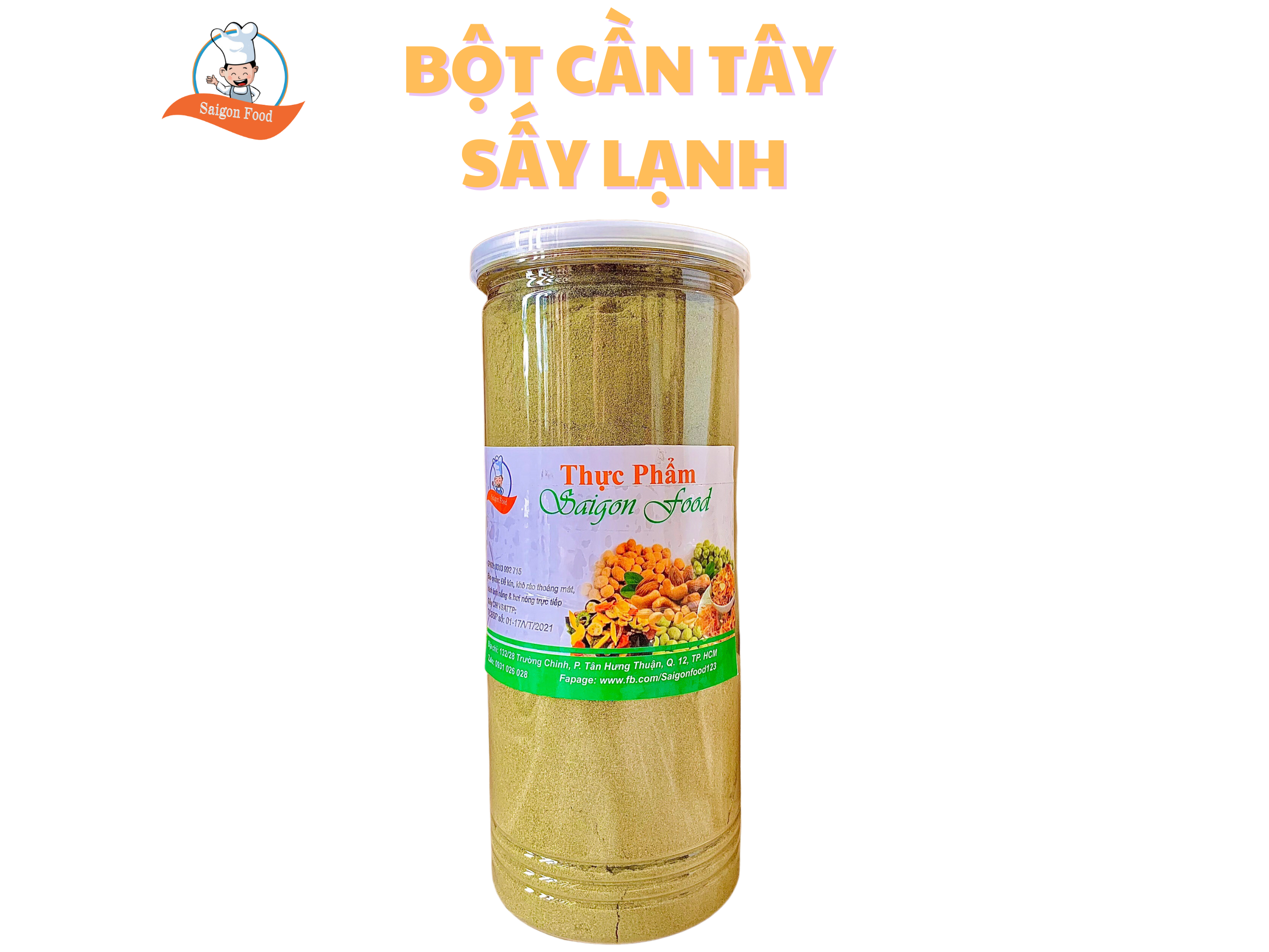 Bột Cần Tây Sấy Lạnh Nguyên Chất Saigonfood 500g