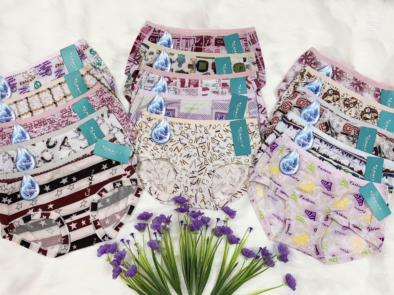 Combo 5 Quần lót nữ thun lạnh họa tiết 66658 - Nhiều màu sắc, chất liệu thun lạnh mát mẻ và độ co giãn tốt