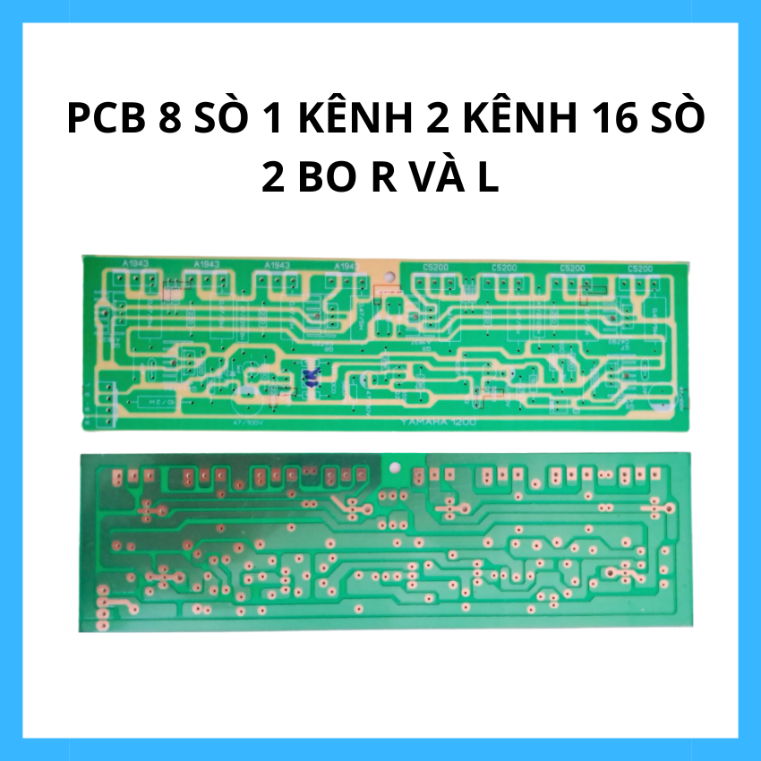 pcb 8 sò 1 kênh sợi thuỷ tinh cao cấp ( giá bán theo cặp pcb)