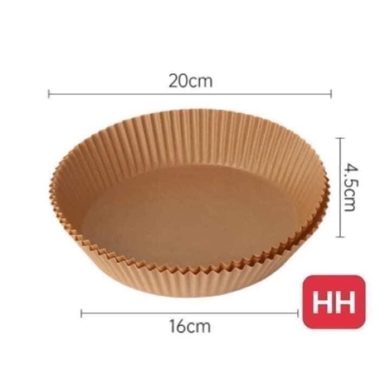 100 tờ Giấy nến nâu , giấy nến lót nồi chiên không dầu