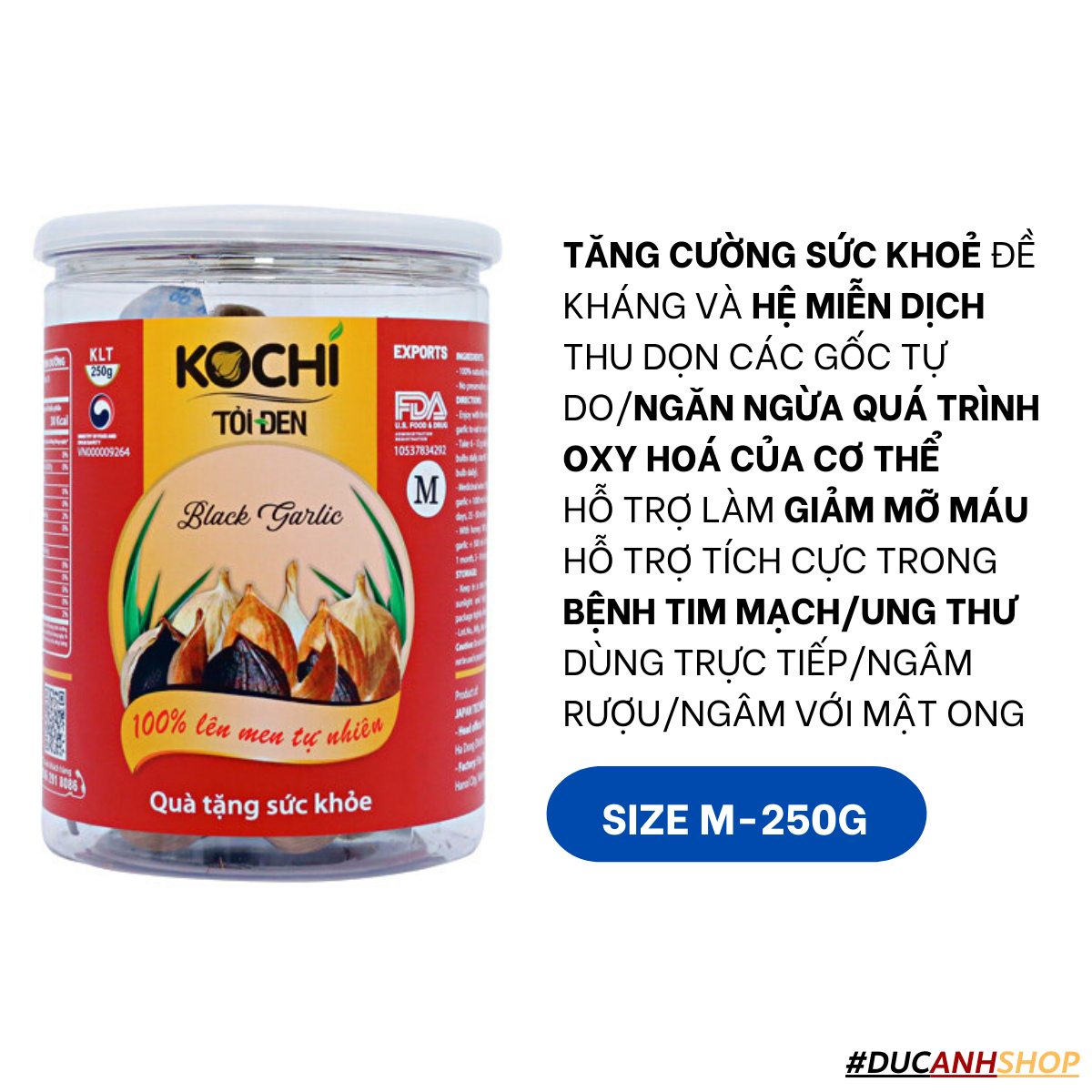 Tỏi đen Kochi xuất khẩu (size M - 250g)