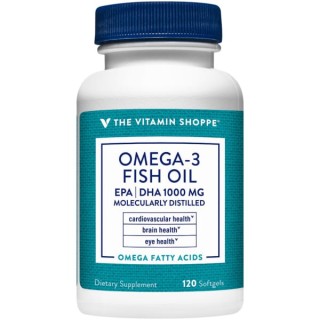 Dầu cá tăng cường sức khỏe não bộ tim mạch The Vitamin Shoppe Omega-3 Fish Oil thumbnail