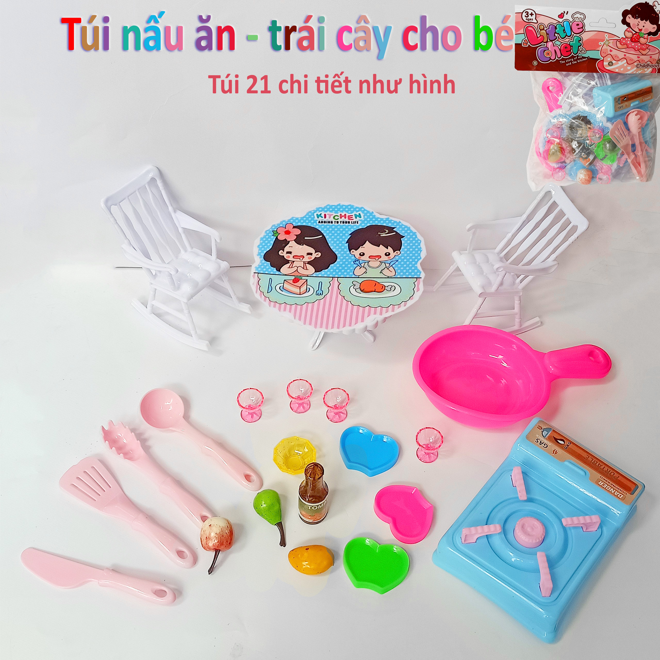Bộ đồ chơi nấu ăn nhiều món cho bé, bộ đồ chơi nấu ăn mini, bộ đồ chơi làm bếp cho bé, đồ chơi làm bêp, đồ làm bếp cho bé
