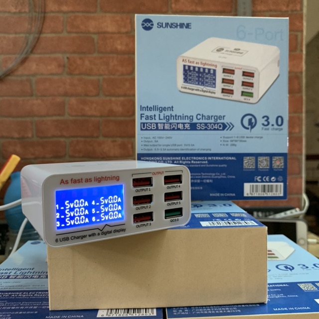 Nguồn sạc 6 cổng Sunshine SS-304Q
