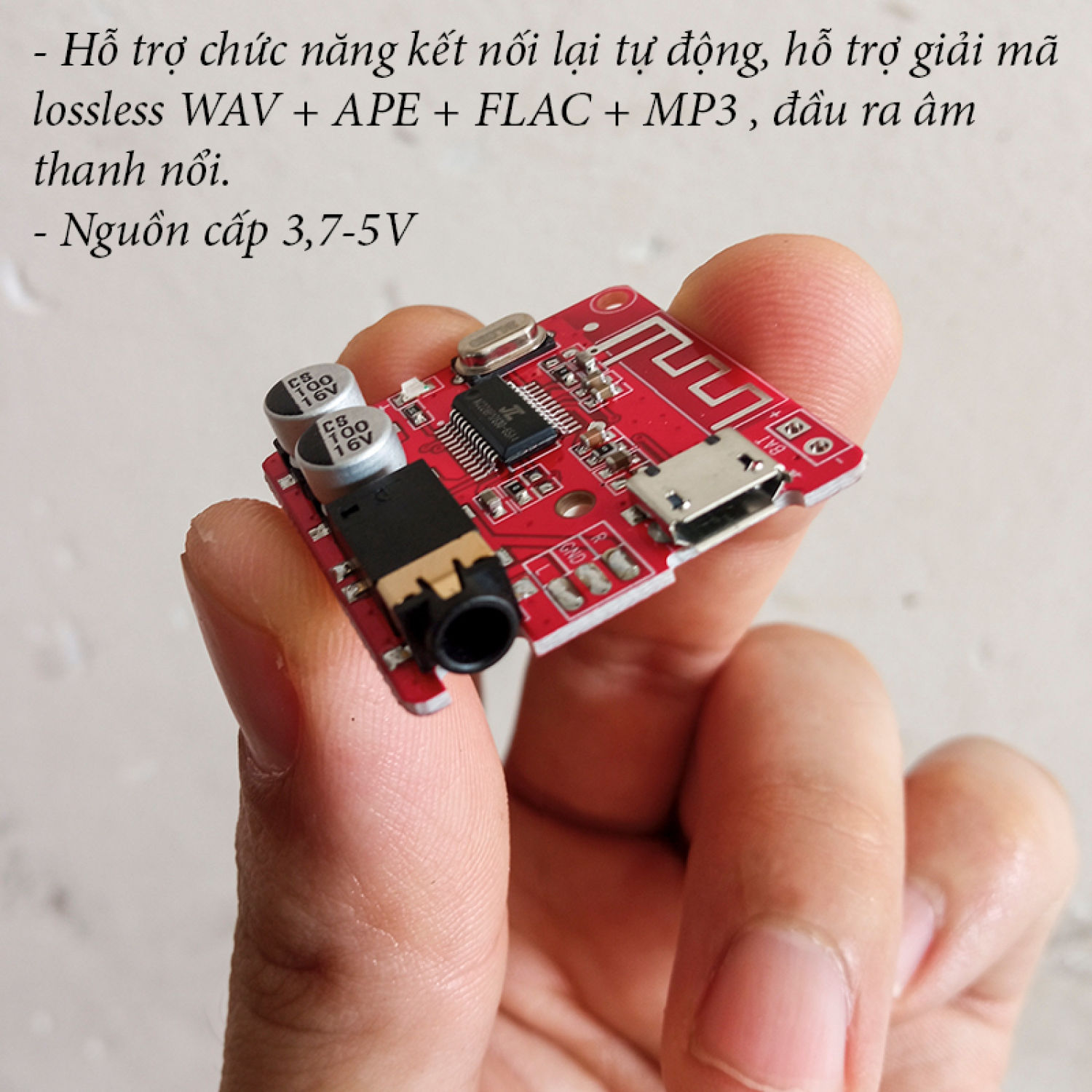 MP3 Bluetooth 5.0 mạch thu âm thanh Mô-đun Âm thanh Stereo Không dây (hàng chuẩn Loại âm thanh chân thực)
