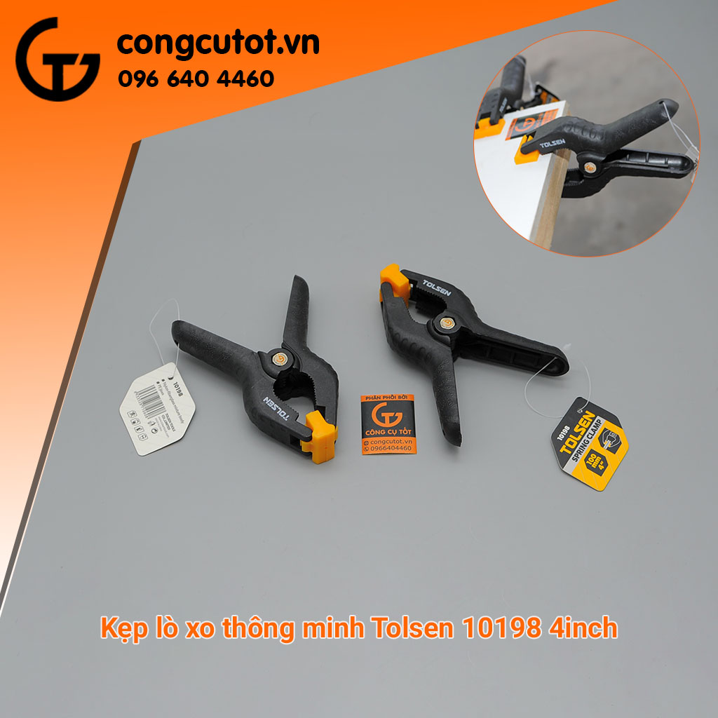 Combo 2 chiếc kẹp lò xo Tolsen size tùy chọn