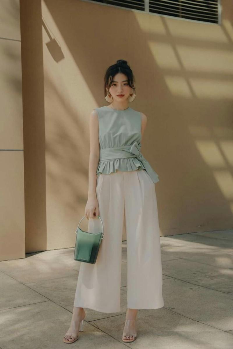 [HCM]ÁO PEPLUM THẮT NƠ EO RUBY Phong Cách Hàn Quốc Cực Hot